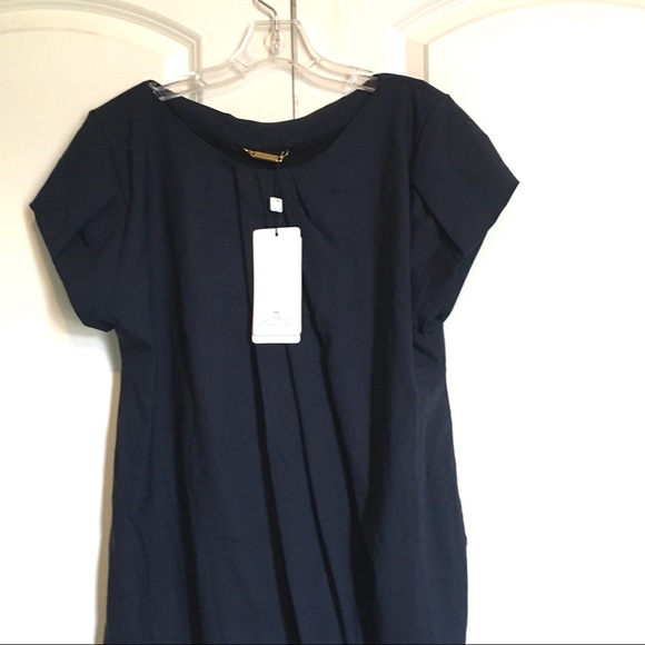 Amelia Toro Navy Blue Classic Dress, size it has Pockets! Size 10 - Picture 3 of 13